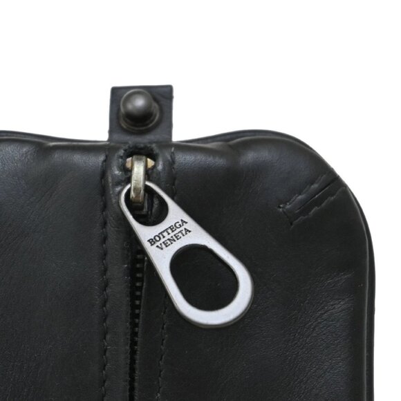 BOTTEGA VENETA Intrecciato Chain Coin Case Wallet Leather Black Italy - Picture 5 of 11